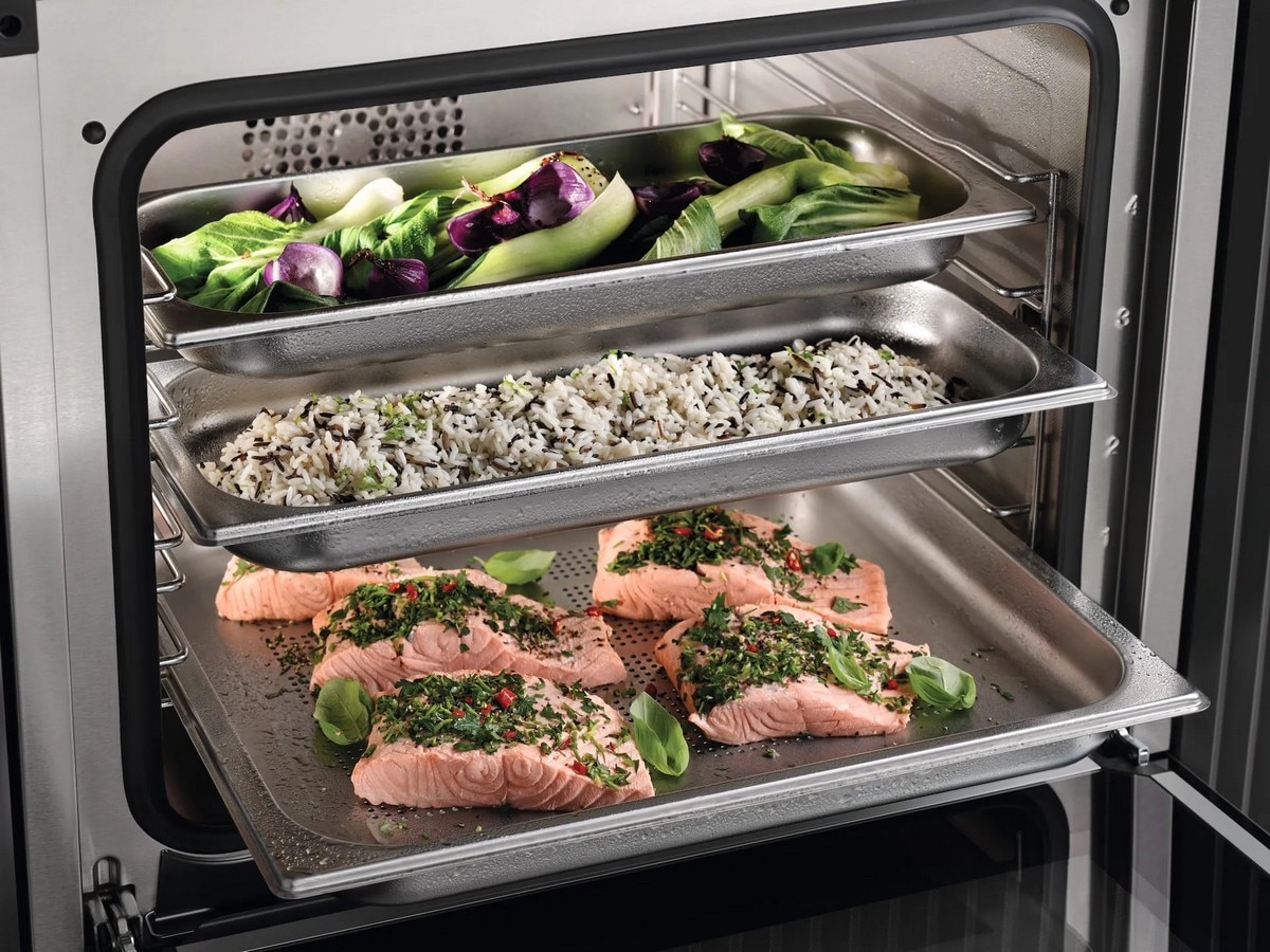 Forno a Vapor Combinado Miele DGC 7860 HCX Pro sem Puxador M Touch + MotionReact, DualSteam, Wi-Fi+ Mix & Match e HydroClean e de 67 L Cinzento-grafite-3