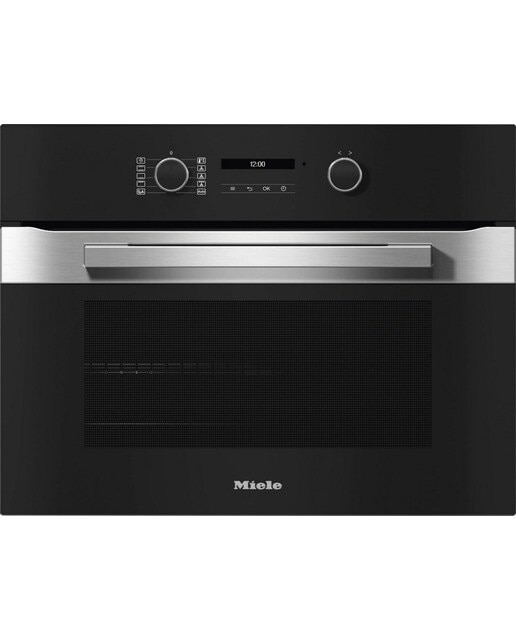 Forno Compacto Miele H 2841 B PerfectClean e Calhas FlexiClip e de 49 Litros - Aço Inox Aço inoxidável-1