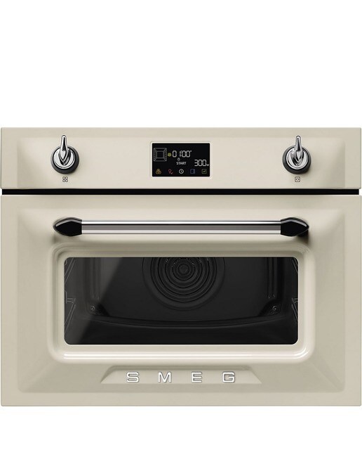 Forno Galileo Micro Combi Smeg Victoria SO4902M1P Combinado com Micro-ondas e de 40 Litros - Creme Creme-1