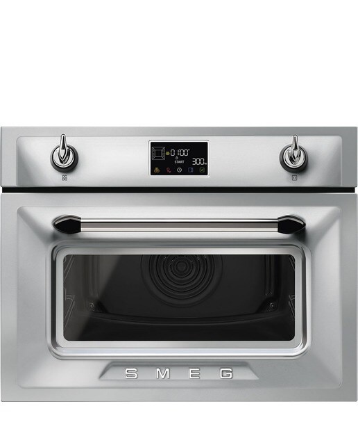 Forno Galileo Micro Combi Smeg Victoria SO4902M1X Combinado com Micro-ondas, Limpeza VaporClean e de 40 Litros - Aço Inox Aço inoxidável-1