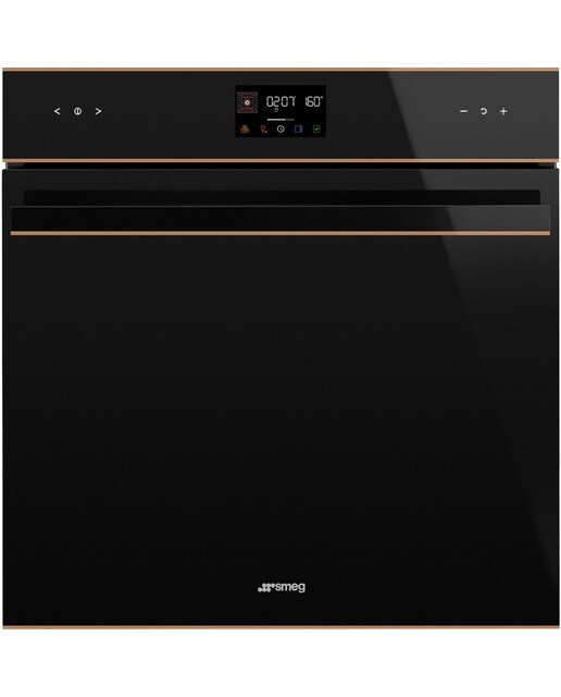 Forno Galileo Pirolítico Smeg Dolce Stil Novo SOP6602TNR Termoventilado de 68 Litros - Preto e Perfis de Cobre Preto / Cobre-1