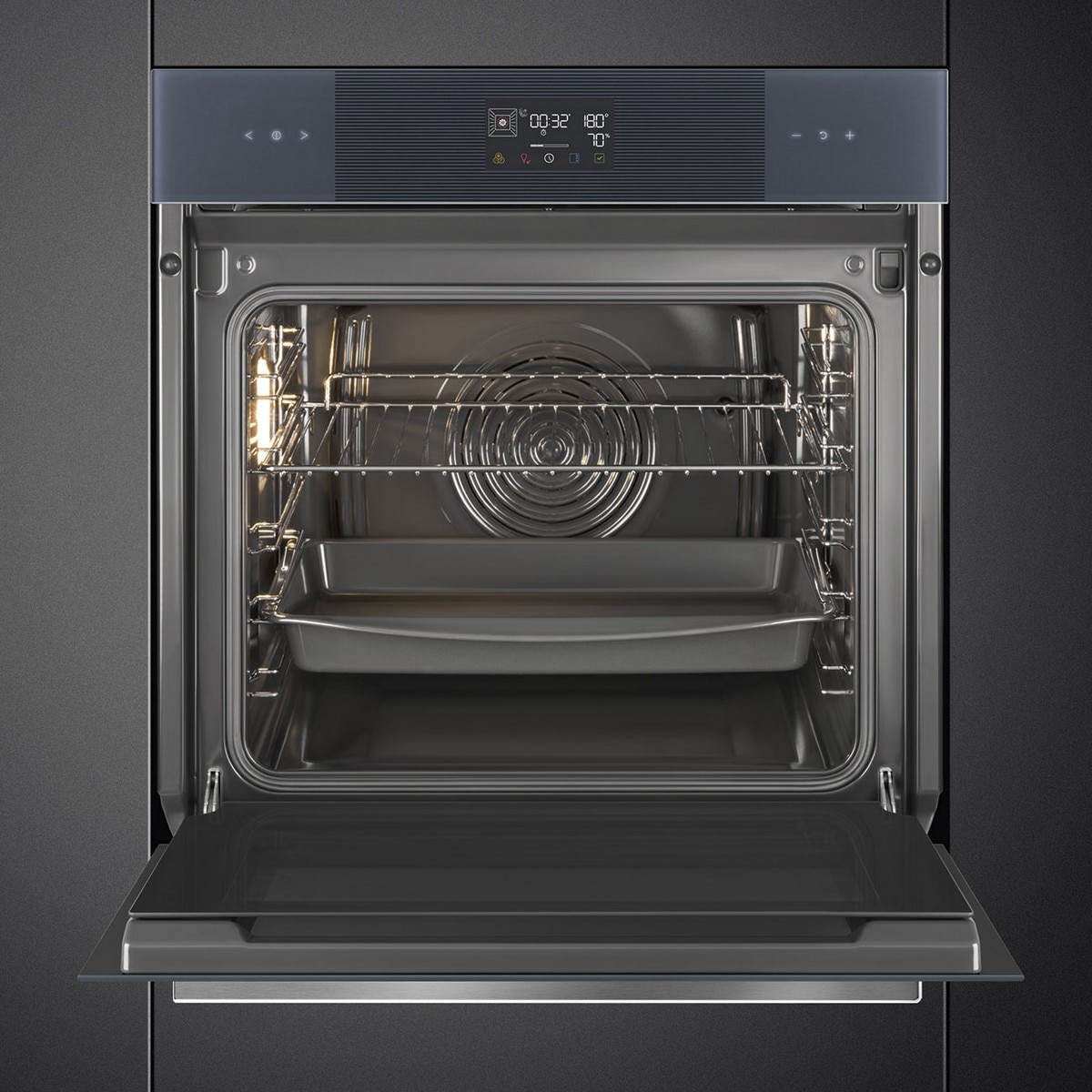 Forno Galileo Steam100 Smeg Linea SO6102S3PG Combinado com Vaporeira de 67 Litros - Neptune Grey 2