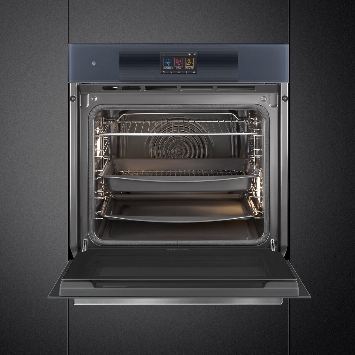 Forno Galileo Pirolítico Smeg Linea SOP6104TPG Termoventilado de 68 Litros - Neptune Grey 4