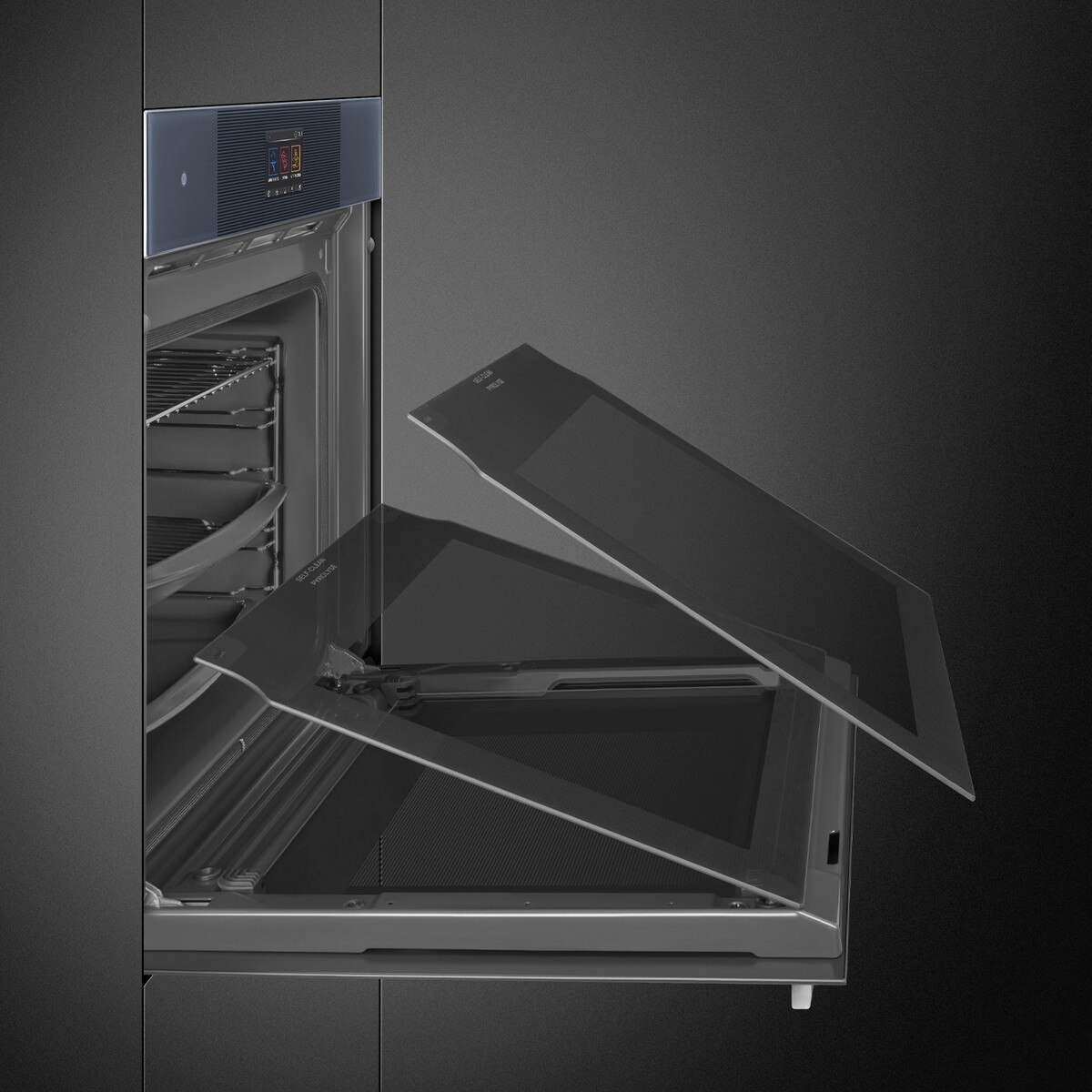 Forno Galileo Pirolítico Smeg Linea SOP6104TPG Termoventilado de 68 Litros - Neptune Grey 5