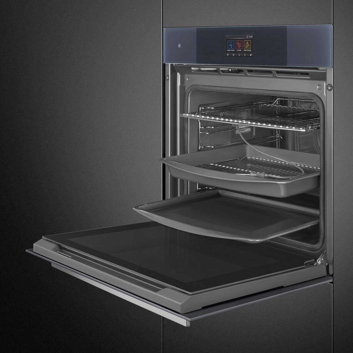 Forno Galileo Pirolítico Smeg Linea SOP6104TPG Termoventilado de 68 Litros - Neptune Grey 6