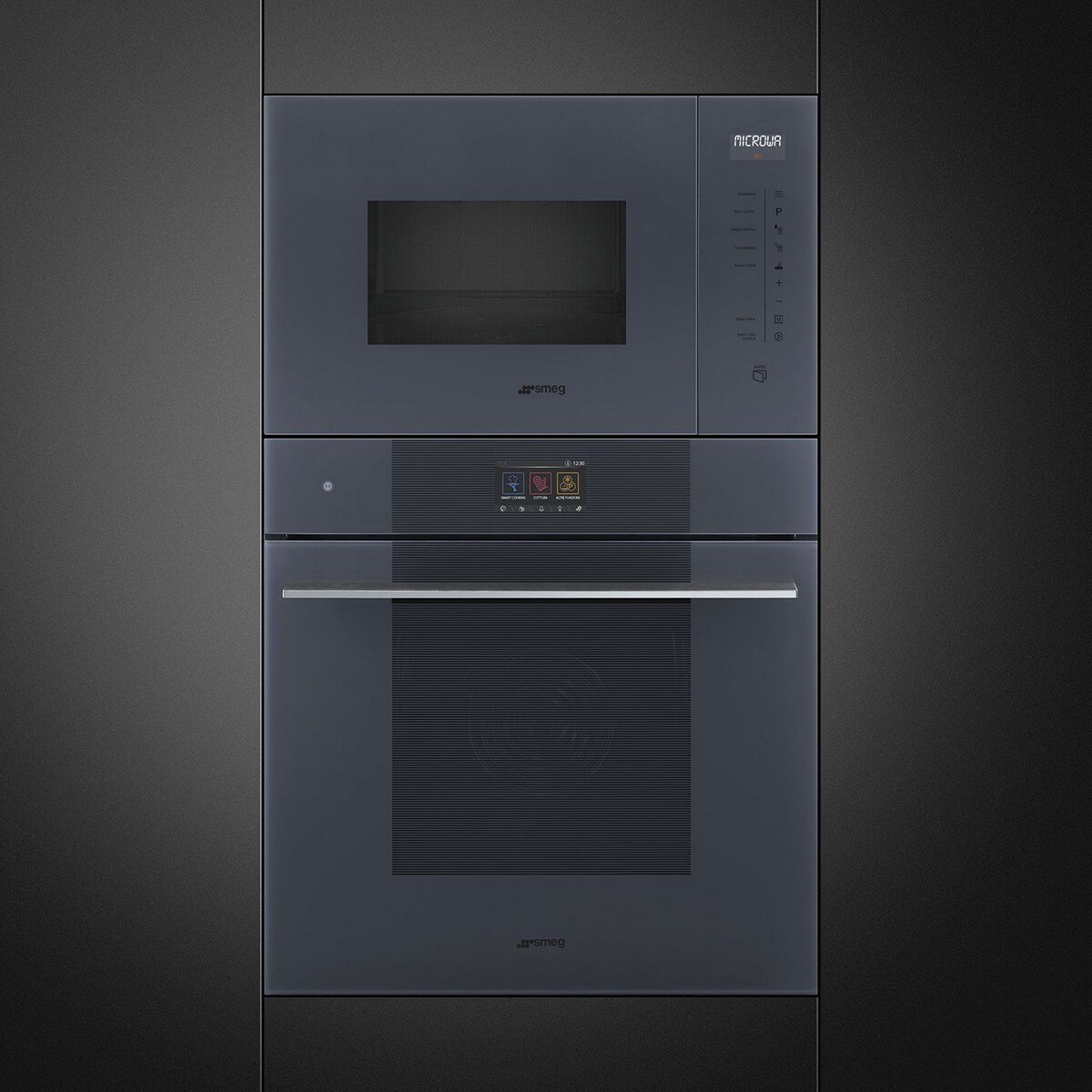 Forno Galileo Pirolítico Smeg Linea SOP6104TPG Termoventilado de 68 Litros - Neptune Grey 8