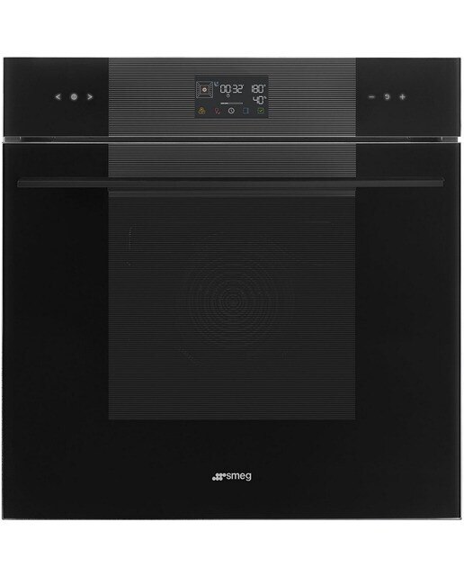 Forno Galileo Pyro Steam Smeg Linea SOP6102S2PB3 Combinado com Vaporeira de 68 Litros - Preto Preto-1