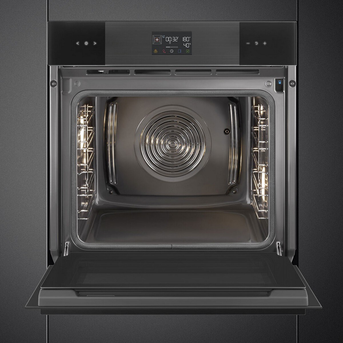 Forno Galileo Pyro Steam Smeg Linea SOP6102S2PB3 Combinado com Vaporeira de 68 Litros - Preto Preto-5