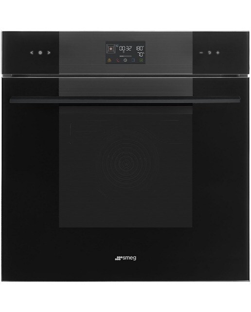 Forno Galileo Steam100 Smeg Linea SO6102S3PB3 Combinado com Vaporeira de 68 Litros - Preto Preto-1