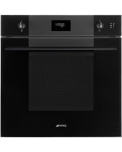 Forno Galileo SteamOne Smeg Linea SO6101S2B3 Combinado com Vaporeira de 68 Litros - Preto Preto-1