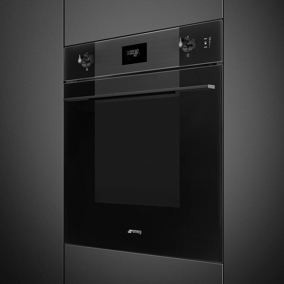 Forno Galileo SteamOne Smeg Linea SO6101S2B3 Combinado com Vaporeira de 68 Litros - Preto Preto-2