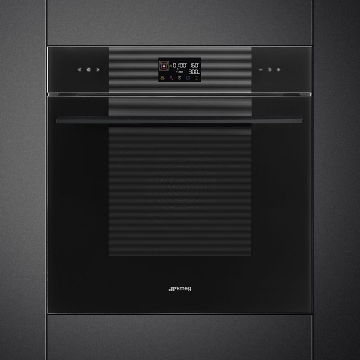 Forno Galileo SpeedwaveXL Smeg Linea SO6102M2B3 com Micro-ondas de 68 Litros - Preto Preto-2