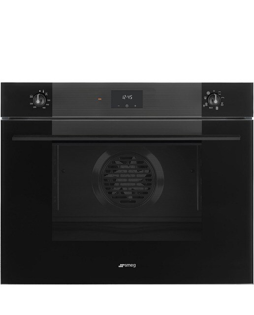 Forno Termoventilado Smeg Linea SO5100TB3 Limpeza VaporClean de 77 Litros - Preto Preto-1