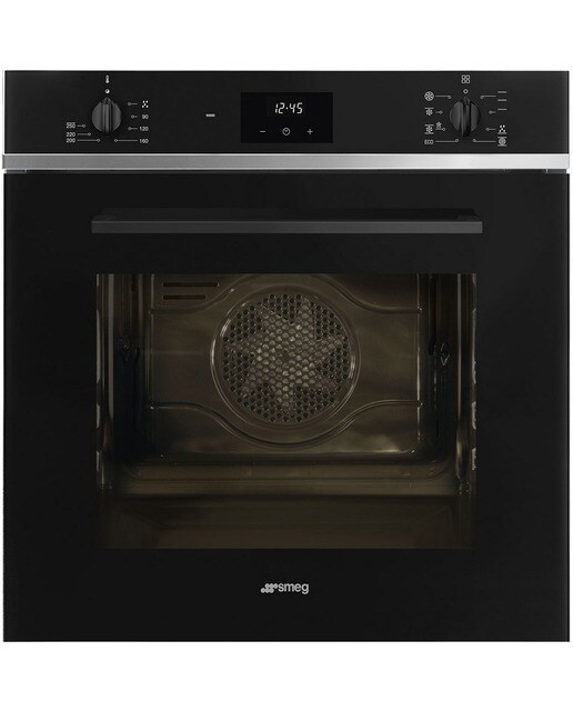 Forno Termoventilado Smeg Selezione SF6400TB Limpeza VaporClean de 70 Litros - Preto Preto-1