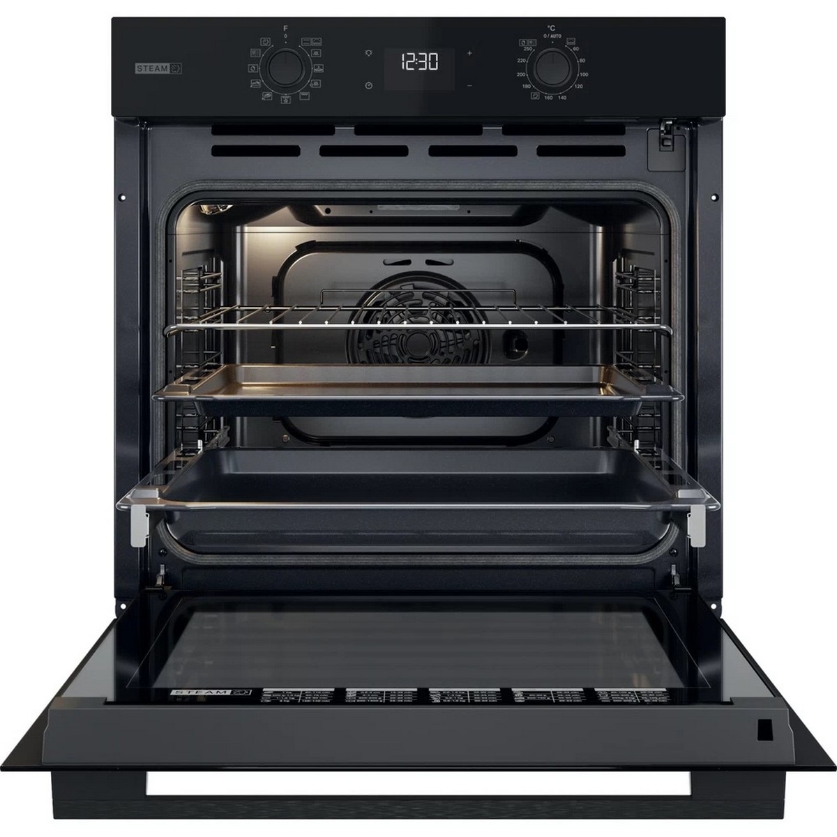 Forno Elétrico Whirlpool OMSK58RU1SB Função Cook3 Pirolítico e Hidrolítico de 71 Litros - Preto Preto-2