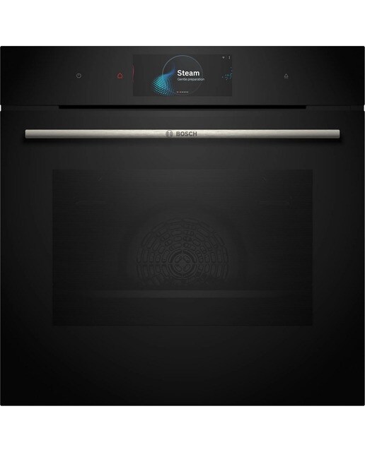 Imagem 0 de Forno Multifunções Bosch Serie 8 HRG7784B1 AddedSteam, Função a Vapor, Pirolítico e Hidrolítico de 71 Litros - Preto