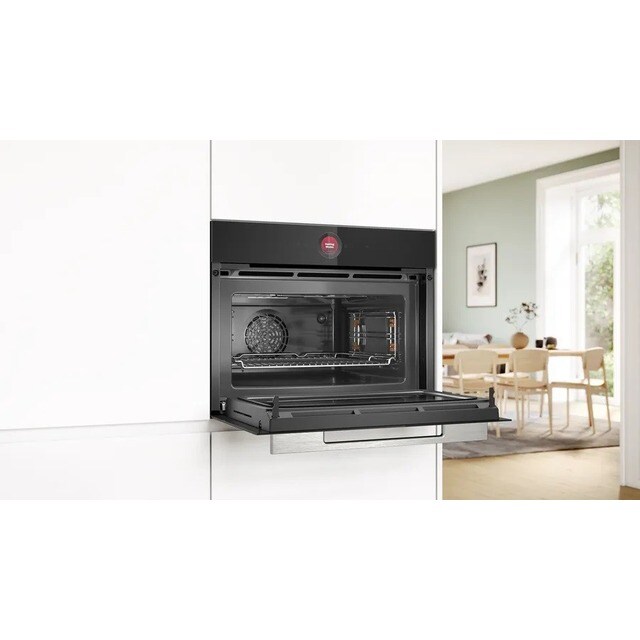 Forno Compacto com Micro-ondas Encastrável Bosch Serie 8 CMG7241B1 Hidrolítico e de 45 Litros - Preto Preto-4