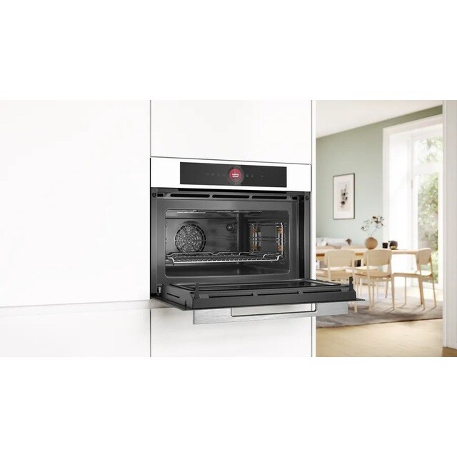 Forno Compacto com Micro-ondas Encastrável Bosch Serie 8 CMG7241W1 Hidrolítico e de 45 Litros - Branco Branco-4
