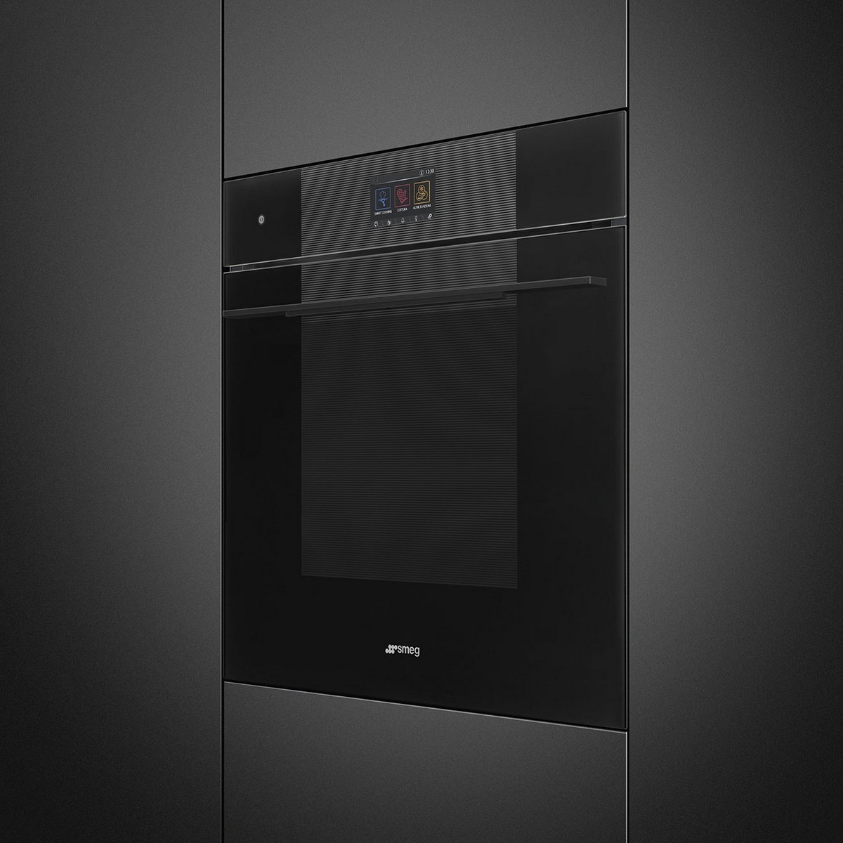 Forno Galileo Omnichef Smeg Linea SO6104APB3 Multitech, VaporClean e Micro-ondas de 68 Litros - Preto Preto-2