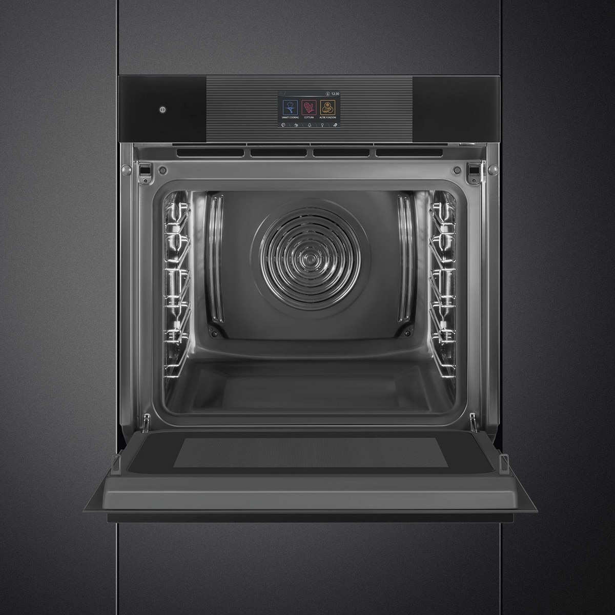 Forno Galileo Omnichef Smeg Linea SO6104APB3 Multitech, VaporClean e Micro-ondas de 68 Litros - Preto Preto-5