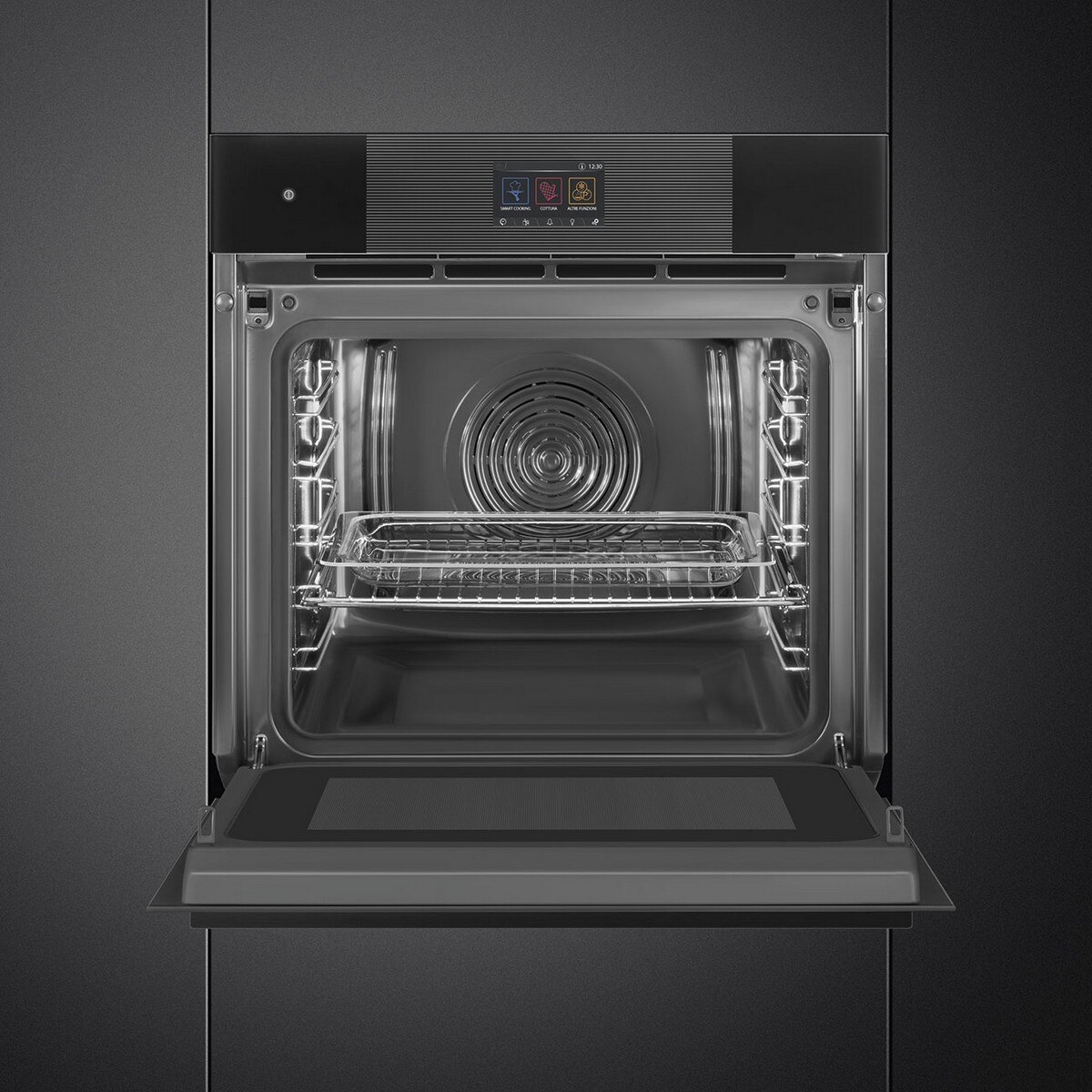 Forno Galileo Omnichef Smeg Linea SO6104APB3 Multitech, VaporClean e Micro-ondas de 68 Litros - Preto Preto-6