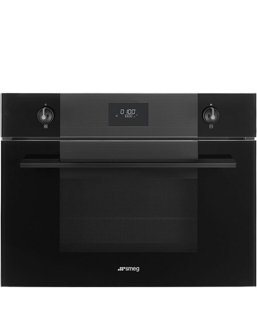 Forno com Micro-ondas Smeg Linea SO4101M1B3 Compacto de 40 Litros - Preto Preto-1