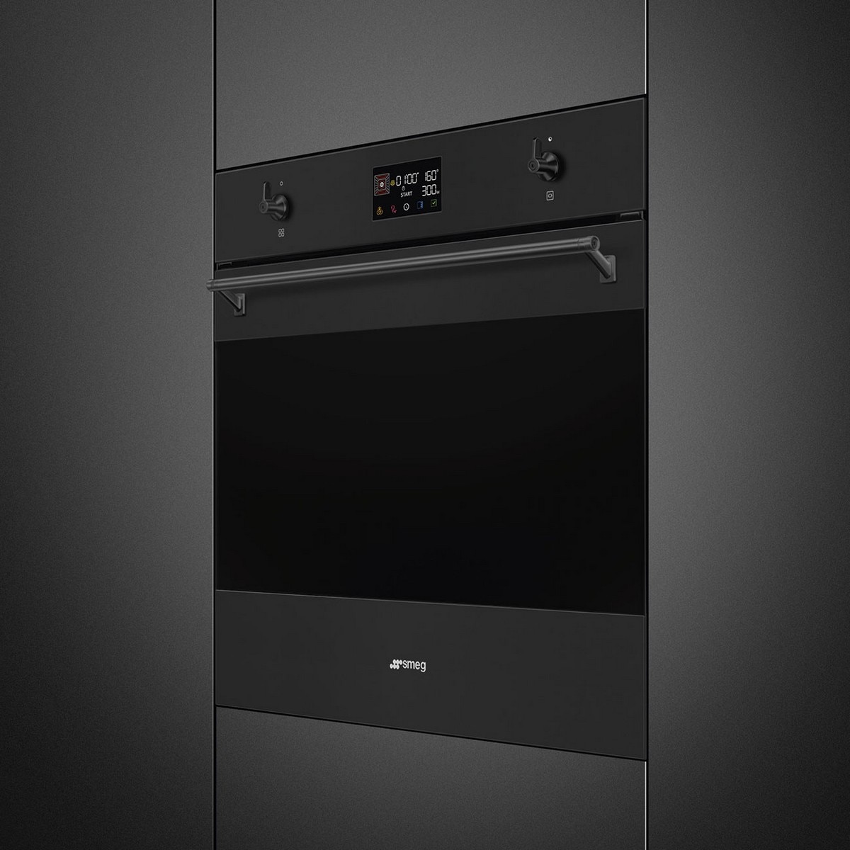 Forno SpeedwaveXL Galileo com Micro-ondas Smeg Classica SO6302M2N VaporClean de 68 Litros - Preto Preto-2