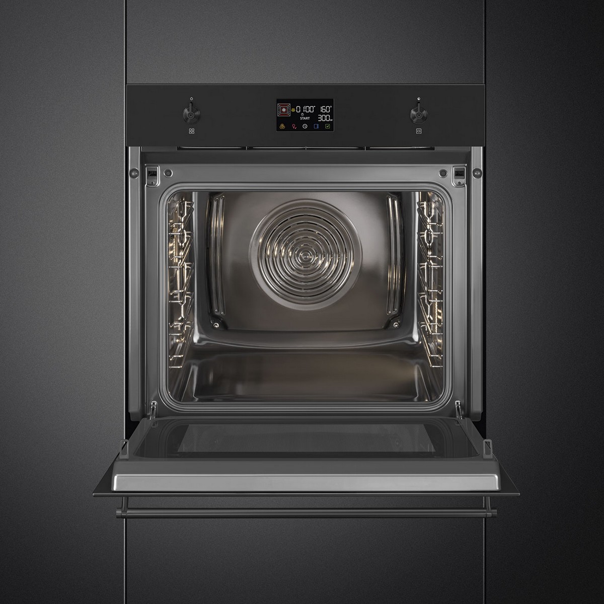 Forno SpeedwaveXL Galileo com Micro-ondas Smeg Classica SO6302M2N VaporClean de 68 Litros - Preto Preto-4