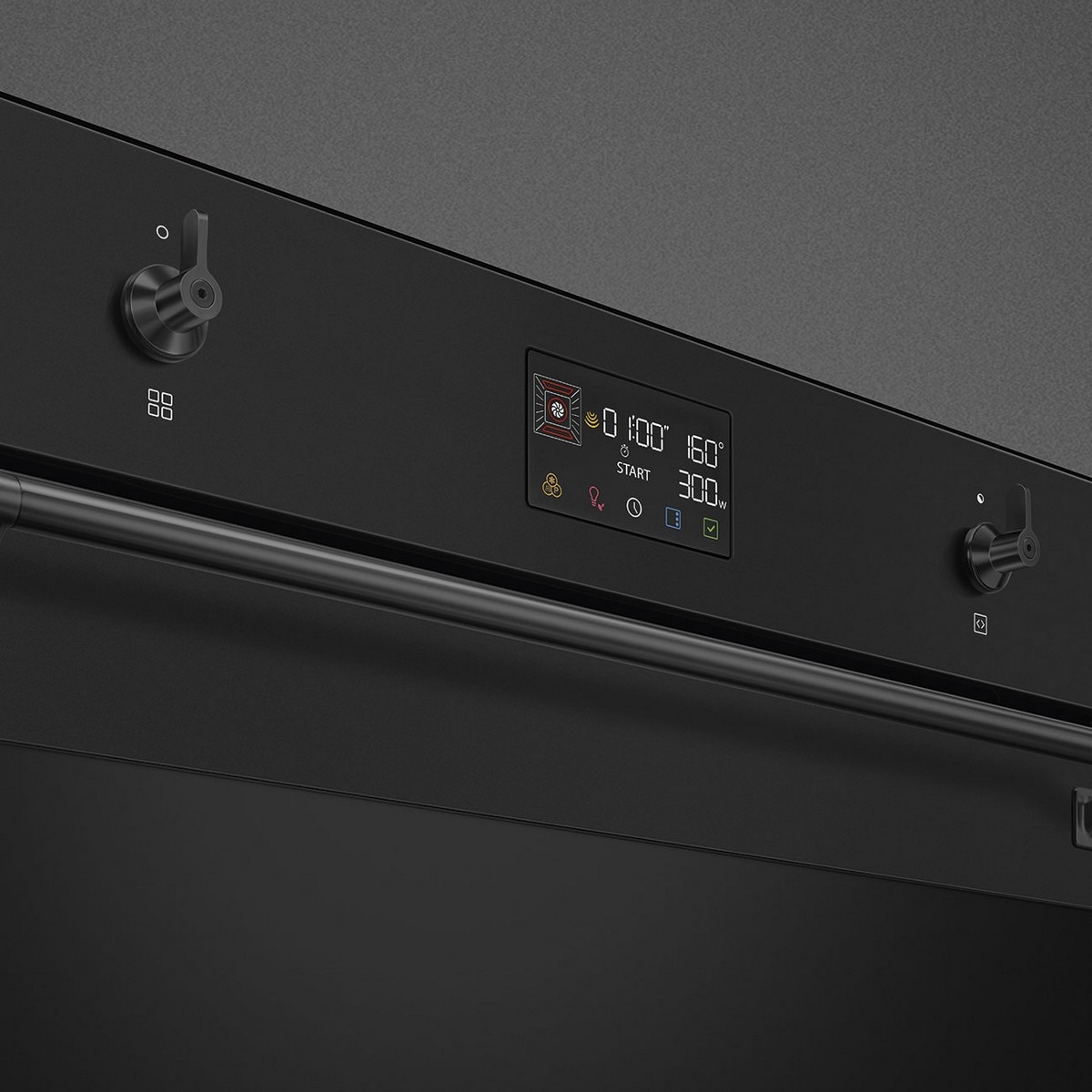 Forno SpeedwaveXL Galileo com Micro-ondas Smeg Classica SO6302M2N VaporClean de 68 Litros - Preto Preto-7