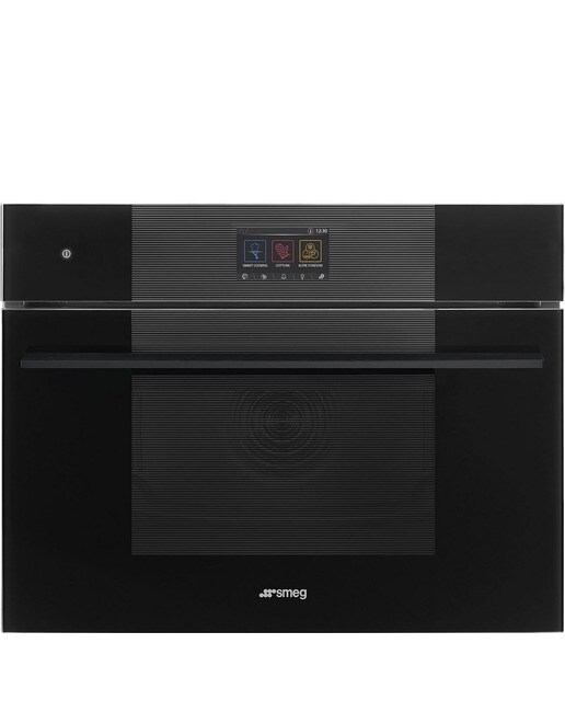 Forno com Vaporeira Smeg Linea SO4104S4PB3 Compacto, VaporClean de 41 Litros - Preto Preto-1