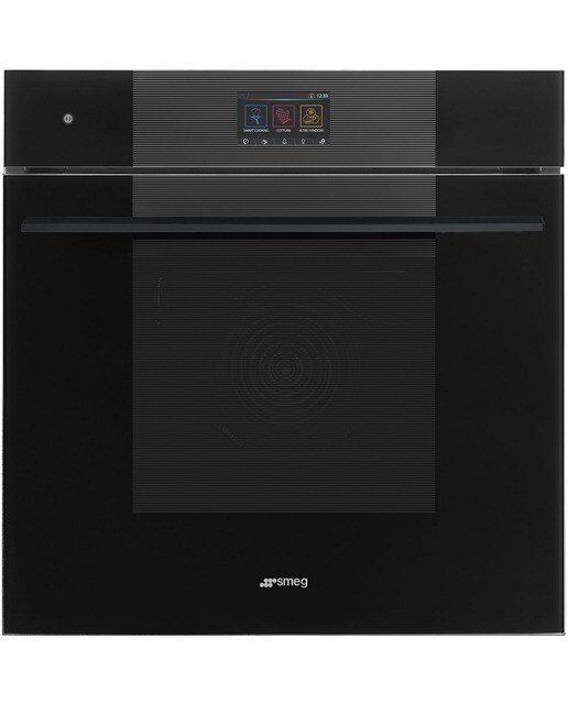 Forno Pyro Steam Galileo Smeg Linea SOP6104S2PB3 com Vaporeira Pirolítico de 68 Litros - Preto Preto-1