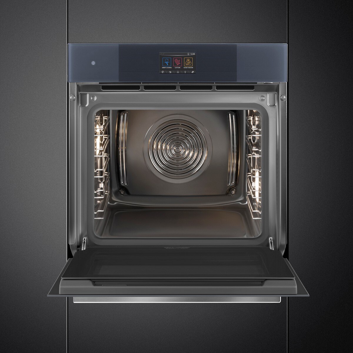 Forno Steam100 Pro Galileo Smeg Linea SO6104S4PG com Vaporeira de 68 Litros - Neptune Grey Cinzento-5