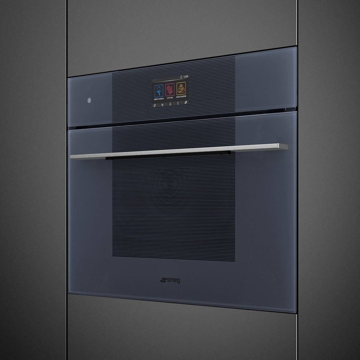 Forno Multitech com Micro-ondas Smeg Linea SO4104APG Compacto, VaporClean e de 40 Litros - Neptune Grey Cinzento-2