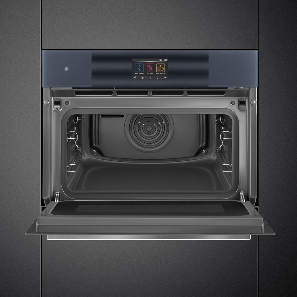 Forno Multitech com Micro-ondas Smeg Linea SO4104APG Compacto, VaporClean e de 40 Litros - Neptune Grey Cinzento-5