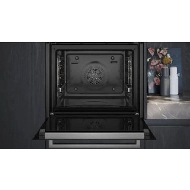 Forno Multifunções Siemens HB372AES3 Pirolítico e de 71 Litros - Preto e Inox Preto-3