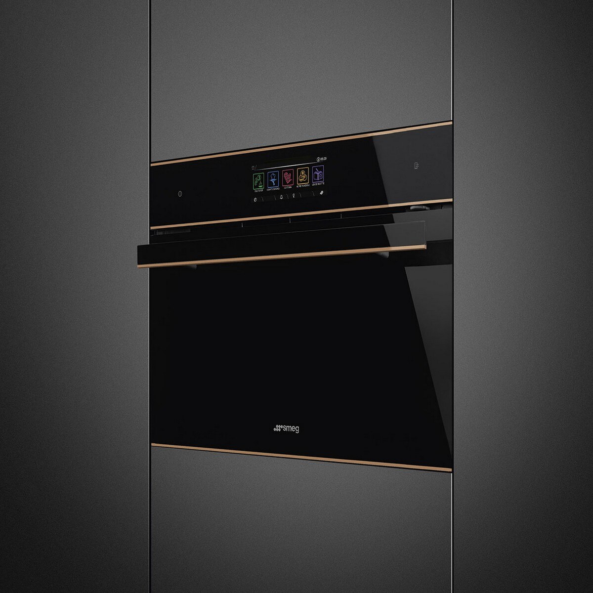 Forno Multifunções Smeg Dolce Stil Novo SO4606WAPNR Omnichef Galileo Multitech de 40 Litros - Preto Preto-2