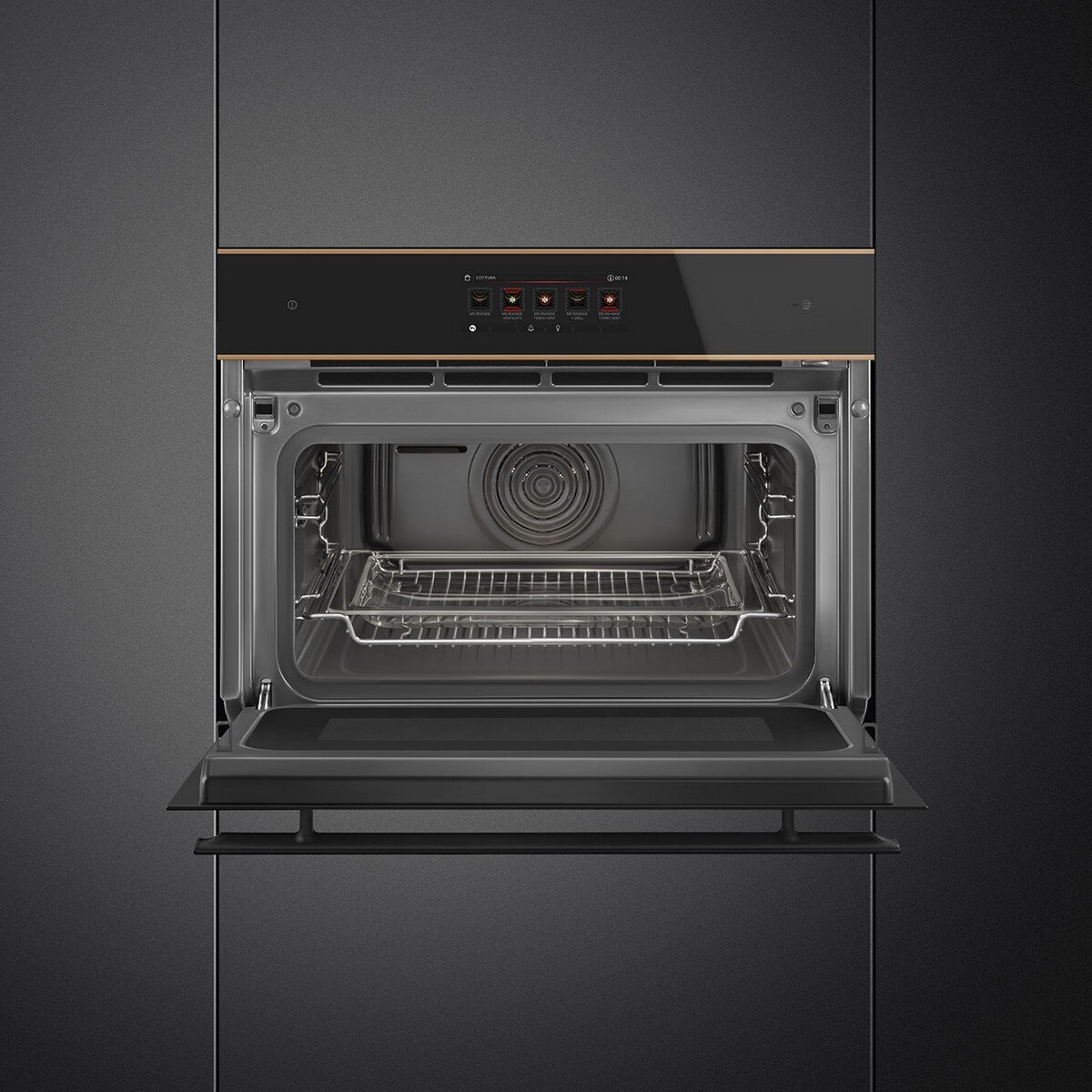 Forno Multifunções Smeg Dolce Stil Novo SO4606WAPNR Omnichef Galileo Multitech de 40 Litros - Preto Preto-6