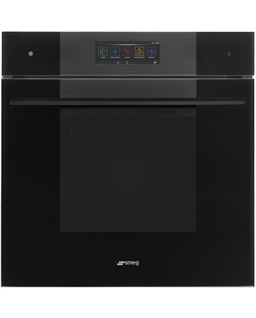 Forno Multifunções Smeg Linea SO6106WAPB3 Omnichef Galileo Multitech e de 68 Litros - Preto Polido Preto-1