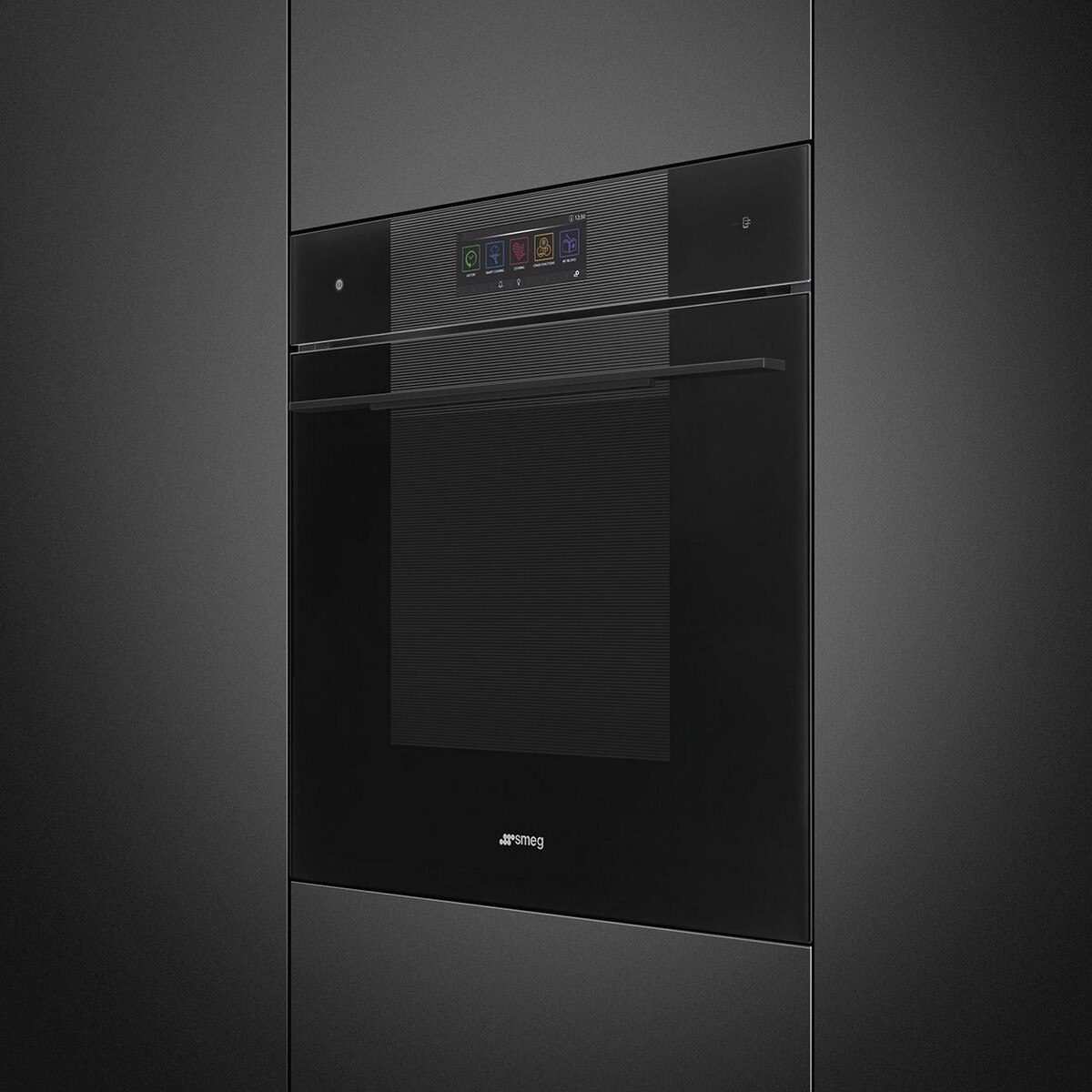 Forno Multifunções Smeg Linea SO6106WAPB3 Omnichef Galileo Multitech e de 68 Litros - Preto Polido Preto-2