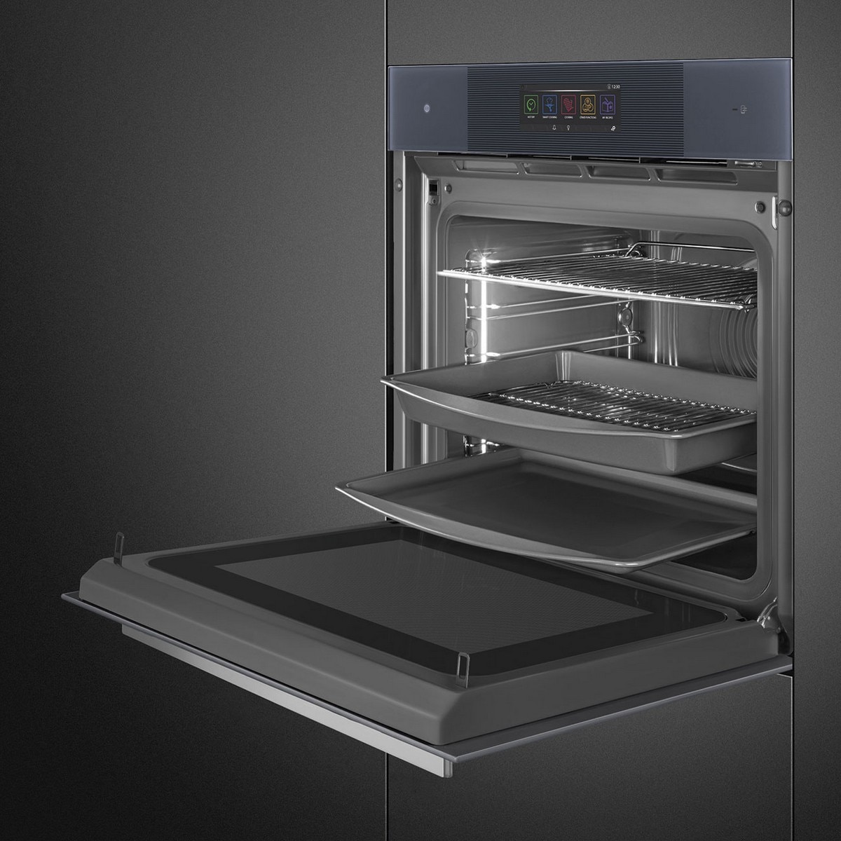 Forno Multifunções Smeg Linea SO6106WAPG Omnichef Galileo Multitech e de 68 Litros - Neptune Grey Cinzento-4