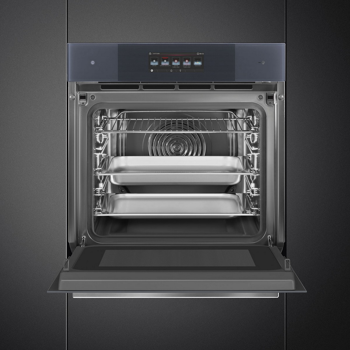 Forno Multifunções Smeg Linea SO6106WAPG Omnichef Galileo Multitech e de 68 Litros - Neptune Grey Cinzento-10