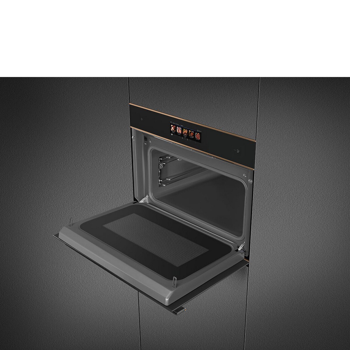 Forno Multifunções Smeg Dolce Stil Novo SO4606WM2PNR com Micro-ondas, Compacto e de 40 Litros - Preto com Perfis Cobre Preto-6