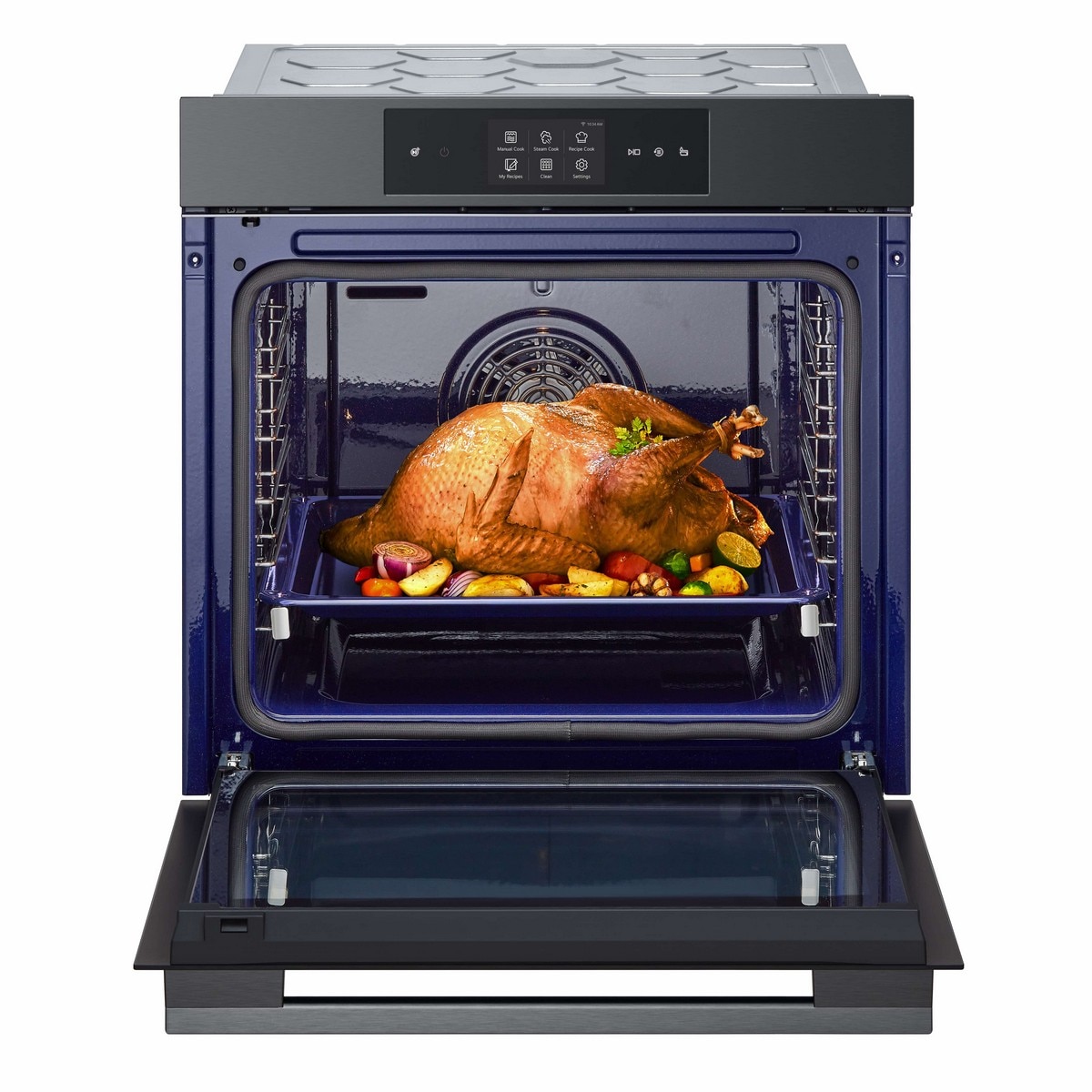 Forno Multifunções LG WSED7665B InstaView?, Pirolítico com EasyClean?, Air Fry, Air Sous Vide, a Vapor e de 76 Litros - Inox Preto Preto / Inox-3