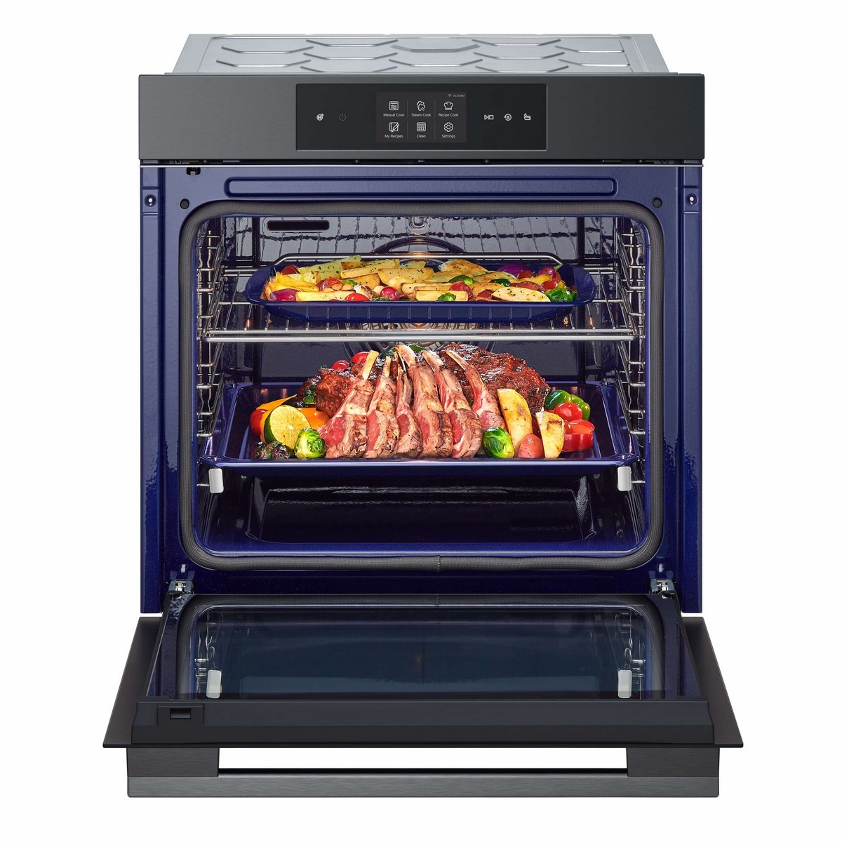 Forno Multifunções LG WSED7665B InstaView?, Pirolítico com EasyClean?, Air Fry, Air Sous Vide, a Vapor e de 76 Litros - Inox Preto Preto / Inox-4