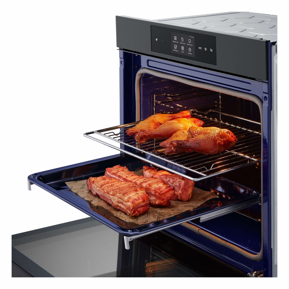 Forno Multifunções LG WSED7665B InstaView?, Pirolítico com EasyClean?, Air Fry, Air Sous Vide, a Vapor e de 76 Litros - Inox Preto Preto / Inox-8