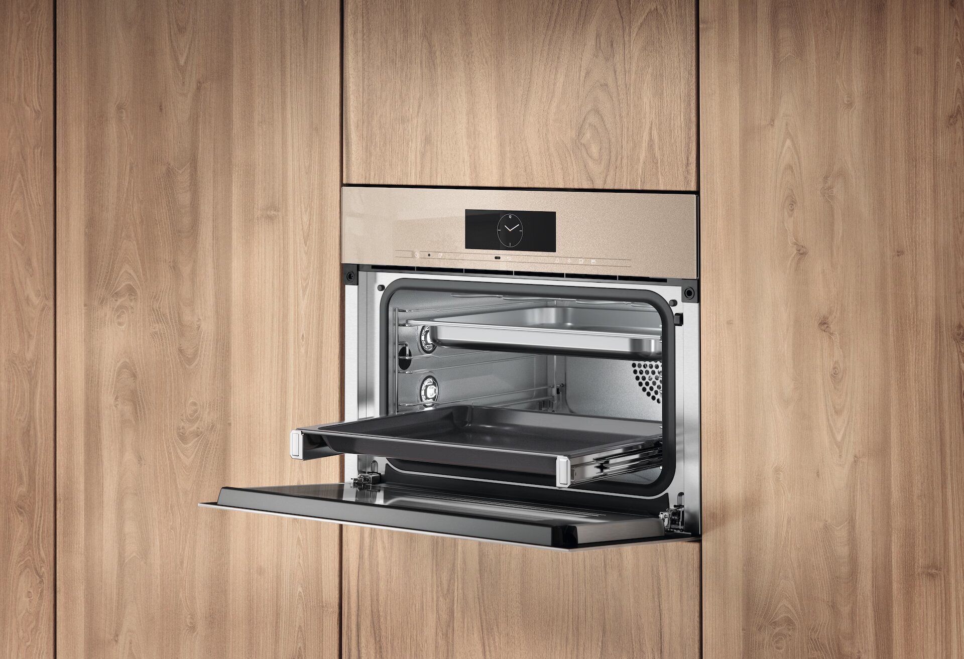 Forno a Vapor Combinado Miele DGC 7840 HCX Pro, DualSteam, HydroClean e de 47 Litros - Bege Pérola Bege-3