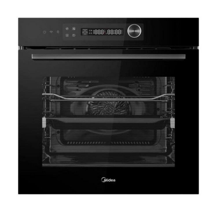 Forno Multifunções Midea MBO7NP30E4-BK Pirolítico e de 72 Litros - Preto Preto-1