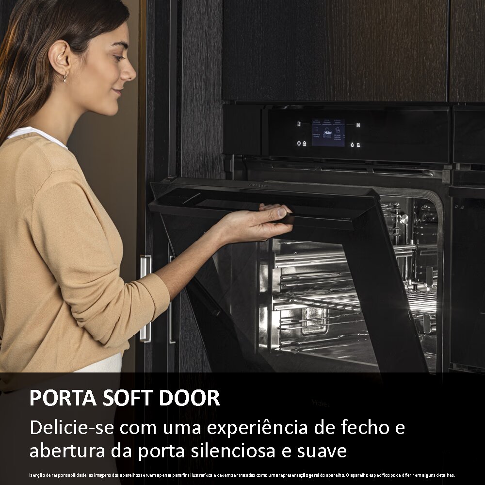 Forno Multifunções Haier H6 ID46G5SYTB ID Série 4 Pirolítico e Hidrolítico e de 78L - Preto 4