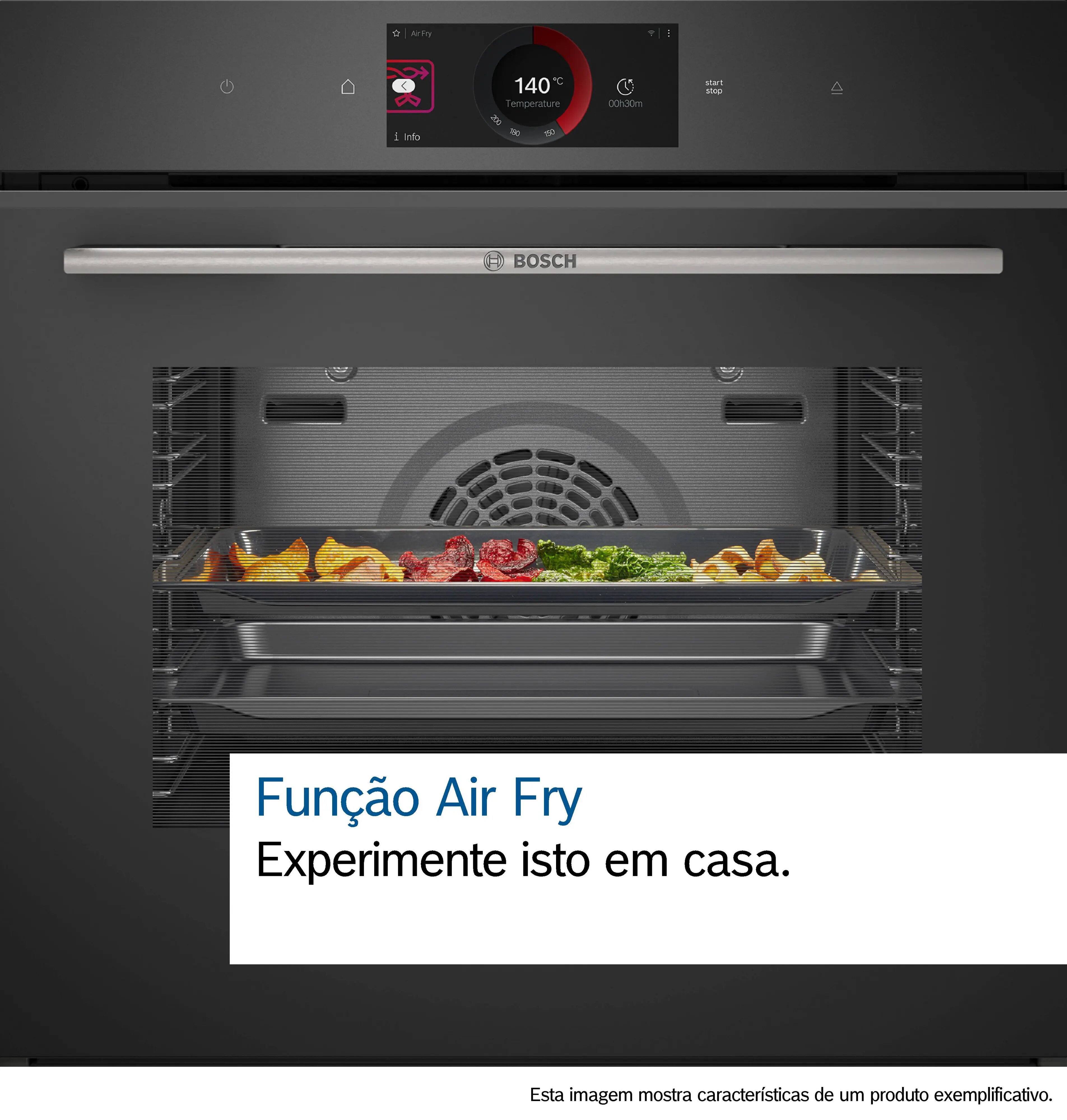 Forno Multifunções Bosch Serie 8 HBG724AB1 Hidrolítico, Ecrã tátil TFT e de 71 Litros - Preto Preto-6