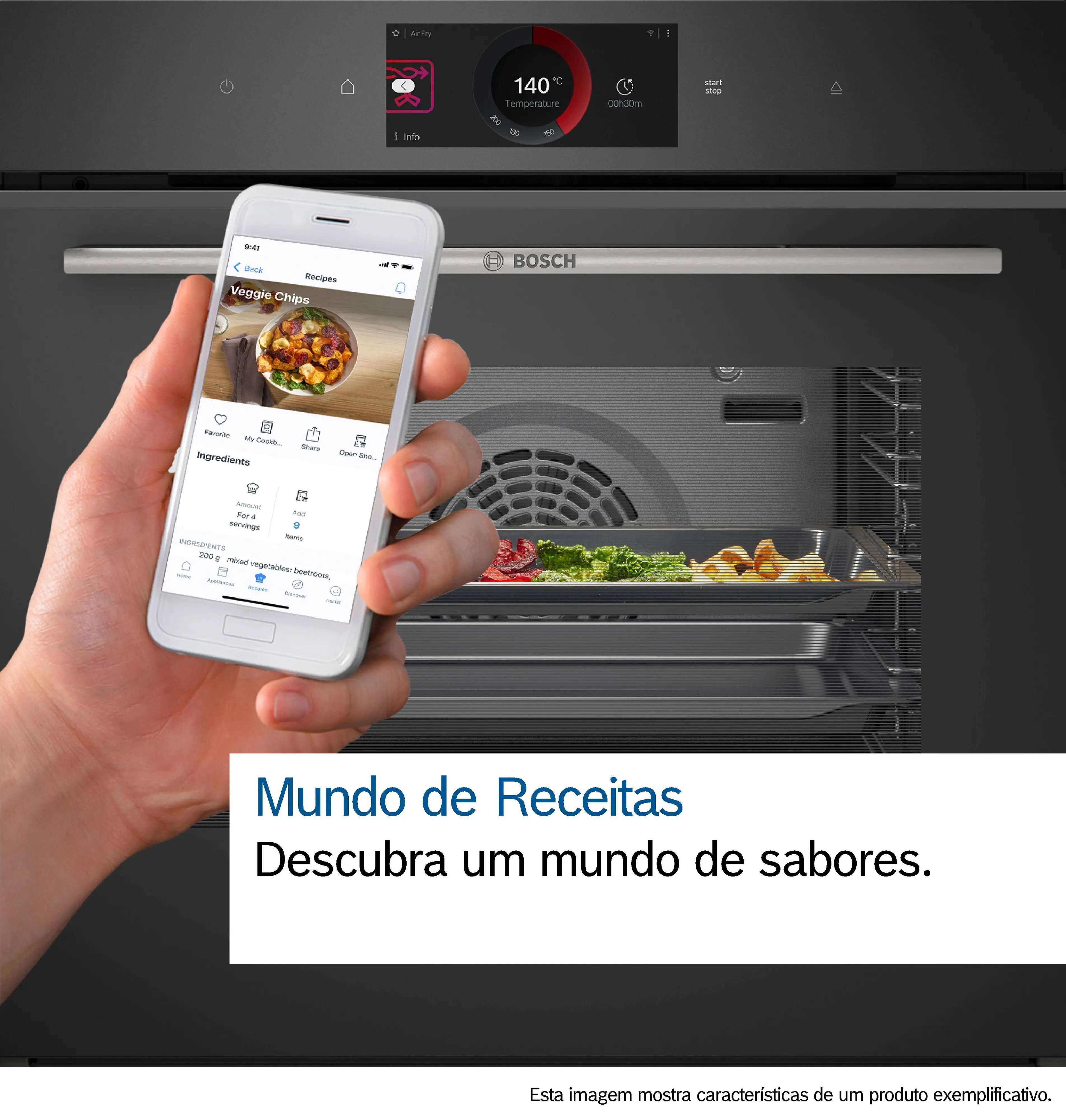 Forno Multifunções Bosch Serie 8 HBG724AB1 Hidrolítico, Ecrã tátil TFT e de 71 Litros - Preto Preto-7